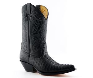 Cowboy Boots Brown Black Grinders Mens Womens Leather Biker Western Tall