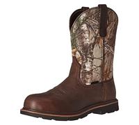 Cowboy Boots for Men Western Boot Durable Classic Embroidered Square Toe Traditional Boots,Dark Brown,10 UK