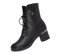 Cowboy Boots for Women Comfortable Classic Square Toe Walking Booties Half-Height Closure Long Heel Shoes for Wedding Outside Dancing White Cowboy Boots Women Wide Fit