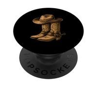 Cowboy Boots Texas Western Southern Country Wild West Rodeo PopSockets Adhesive PopGrip