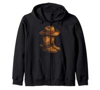 Cowboy Boots Texas Western Southern Country Wild West Rodeo Zip Hoodie
