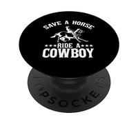 Cowboy Boots Western Rodeo Country Saddle Horse Riding PopSockets Swappable PopGrip