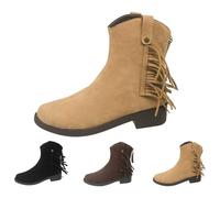 Cowboy Boots Women's High, Slip-On Ankle Boots, Half Height, Traditional | Cowboy boots, comfortable short shaft boots, western motorcycle boots for everyday life, party and festival riding boots