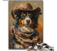 Cowboy Border Collie 2000 Piece Jigsaw Puzzles, Family Fun Games Fun at Home Activities, Birthday Present, Travel Gifts (70x100cm)