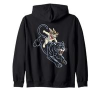 Cowboy Bunny Panther Rabbit Zip Hoodie