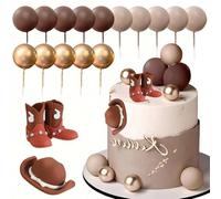 Cowboy Cake Topper 17pcs Western Cowboy Cake Decorations, Mini Cowboy Boots & Hats Toppers for Western Theme Parties Birthday Cake Decorations