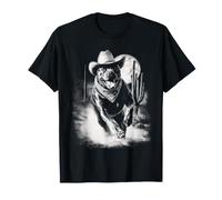 Cowboy Cane Corso with Full Moon Desert Cacti Western Dog T-Shirt