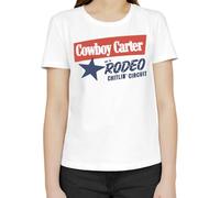 Cowboy Carter and The Rodeo Chitlin Circuit Women's Classic Crew Neck Short Sleeve T-Shirt, White, L