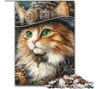 Cowboy Cat 1000 Piece Jigsaw Puzzles for Teenagers, Family Entertainment Toys Is Ideal As A Gift for The Whole Family (size 26x38cm)