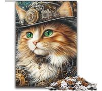 Cowboy Cat 2000 Piece Jigsaw Puzzles for Teenagers, Family Activity with Matching Poster And Trivia Sheet for Age 14+ (70x100cm)