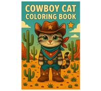 Cowboy Cat Coloring Book: Cute Western-Style Cat Illustrations for Fun and Relaxing Coloring