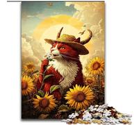 Cowboy Cat Jigsaw Puzzles for Teenagers 1000 Jigsaws, Art Interesting Stress Reduction Wishlist with Santa Claus for Age 14 (50x75cm)