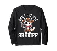 Cowboy Cat Meowdy Design Cute Sheriff Long Sleeve T-Shirt