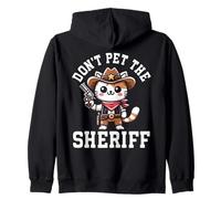 Cowboy Cat Meowdy Design Cute Sheriff Zip Hoodie