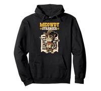 Cowboy Cat Meowdy Stranger Sheriff Cat Pullover Hoodie