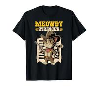 Cowboy Cat Meowdy Stranger Sheriff Cat T-Shirt