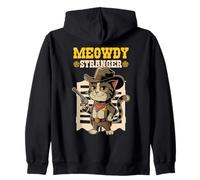 Cowboy Cat Meowdy Stranger Sheriff Cat Zip Hoodie