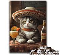 Cowboy Cat Puzzles for Adults Teens 2000pc Puzzle,Decompressing Intellectual Educational Toy Birthday Present,Gifts,Wall Art (70X100cm)