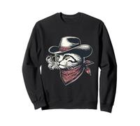 Cowboy Cat Smoking Cigar Bandana Western Wild West Design Sweatshirt