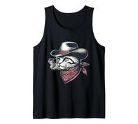 Cowboy Cat Smoking Cigar Bandana Western Wild West Design Tank Top