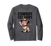 Cowboy Cat Wild West Kitty Cute Hat Long Sleeve T-Shirt