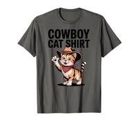 Cowboy Cat Wild West Kitty Cute Hat T-Shirt
