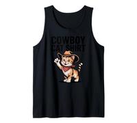 Cowboy Cat Wild West Kitty Cute Hat Tank Top