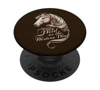 COWBOY CORE WILD AS THE WESTERN WIND HORSE PopSockets Adhesive PopGrip