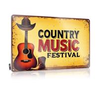 Cowboy Decor For Bedroom Sign Warning Tin Funny Flat Print Art : Windmill & Western Bathroom Home - Country Music Festival Poster