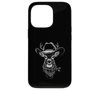 Cowboy Deer Portrait Vintage Western Buck Wildlife Wild West Case for iPhone 13 Pro