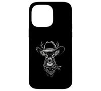 Cowboy Deer Portrait Vintage Western Buck Wildlife Wild West Case for iPhone 14 Pro Max