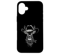 Cowboy Deer Portrait Vintage Western Buck Wildlife Wild West Case for iPhone 16 Plus