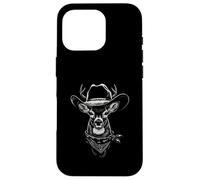 Cowboy Deer Portrait Vintage Western Buck Wildlife Wild West Case for iPhone 16 Pro