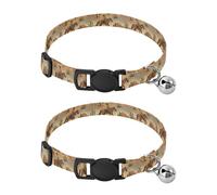 Cowboy Desert Cacti Mountains Small Cat Collar, 2 Pack Kitten Bell Collar