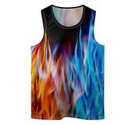 Cowboy Dinosaur Mens Beach Tank Tops Novelty Graphic Quick Dry Sleeveless Shirt for Beach Workout S-4XL