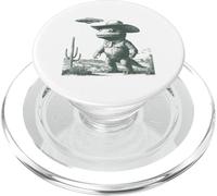 Cowboy Dinosaur UFO Desert Alien Funny Western Dino PopSockets PopGrip for MagSafe
