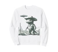Cowboy Dinosaur UFO Desert Alien Funny Western Dino Sweatshirt