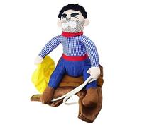 Cowboy Dog Costume Adjustable Cotton Chucky Dog Costume Easy-to-Clean Cowboy Riding Saddle Costumes for Halloween Christmas Parties Size S