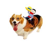 Cowboy Dog Costume for Dogs and Cats - Western Outfit with Saddle & Figure - with Velcro Fastening - Sizes XS to XXL (Cowboy, 2XL)