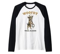 Cowboy Dog Western Country Ranch Trail Blazer Raglan Baseball Tee