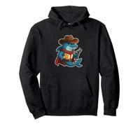 Cowboy Dolphin Sheriff Badge Pullover Hoodie
