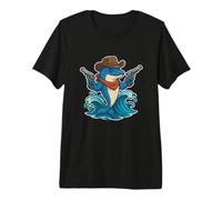 Cowboy Dolphin Western Splash Premium T-Shirt