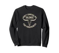 Cowboy. Don't Confuse My Silence. Wild West Wisdom.Skull Sweatshirt