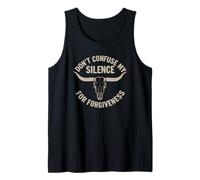 Cowboy. Don't Confuse My Silence. Wild West Wisdom.Skull Tank Top