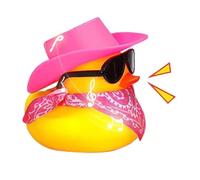 Cowboy Duck Toy - Western Stylee Rubber Duck, Funny Bath Figurine | Novelty Ranch Rodeoo Decoration for Bathroom Kids Adults Party Display Farmhouse Shelf Gag Collectible Ornament Country Gift
