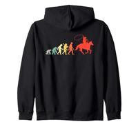 Cowboy Evolution Western Style Wild West Retro Rodeo Zip Hoodie