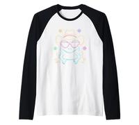 Cowboy Frog Face Sunglasses Winter Western Graphic Pink Raglan Baseball Tee
