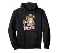 Cowboy Frog On A Mushroom Cute Cottagecore Hop Along Partner Pullover Hoodie
