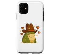 Cowboy Frog Sheriff Cute Western With Hearts Case for iPhone 11