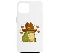 Cowboy Frog Sheriff Cute Western With Hearts Case for iPhone 13